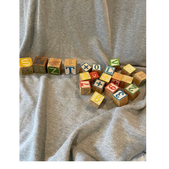 Vtg. 1950-70's Playskool 21 Wooden Square Blocks - Picture 4 of 4